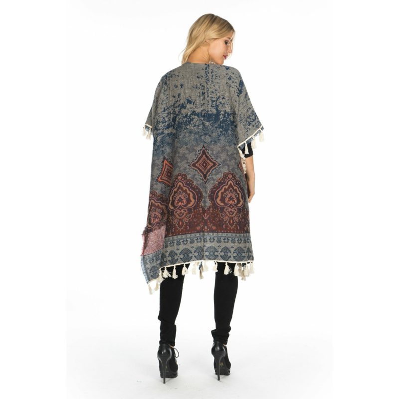 17466 PONCHO INDIGO BACK